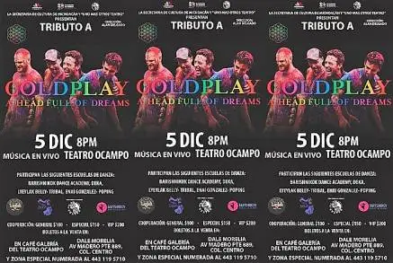 ARTISTA MICHOACANOS RINDE TRIBUTO A COLDPLAY